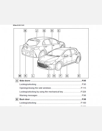 toyota corolla hybrid hatchback 2022-2023 owners manual
